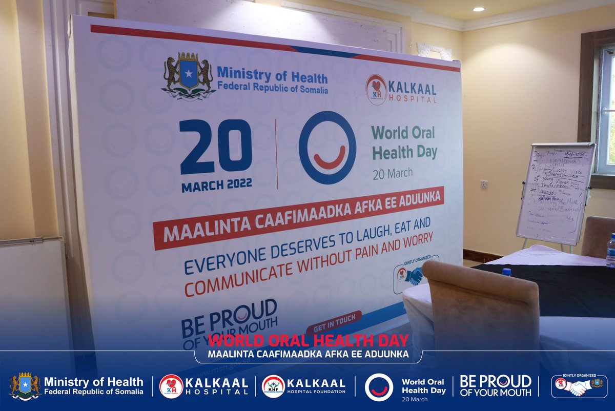 Kalkaal Hospital (@kalkaalhospital) on Twitter photo The occasion of The World oral Health Day will begin soon which was organized by the <a href="/MoH_Somalia/">Ministry of Health- Somalia</a> and <a href="/KalkaalHospital/">Kalkaal Hospital</a> The occasion of The World oral Health Day will begin soon which was organized by the <a href="/MoH_Somalia/">Ministry of Health- Somalia</a> and <a href="/KalkaalHospital/">Kalkaal Hospital</a>