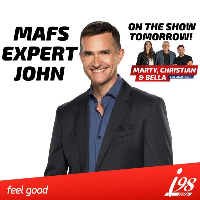 i98FM - FEEL GOOD (@i98fm) on Twitter photo Tomorrow on Breakfast, Marty, Christian and Bella are talking to <a href="/MarriedAU/">Married At First Sight</a> Expert John Aiken to break down everything that's being going down so far!
.
.
.
#FeelGood #Illawarra #radio #MAFS #mafsau Tomorrow on Breakfast, Marty, Christian and Bella are talking to <a href="/MarriedAU/">Married At First Sight</a> Expert John Aiken to break down everything that's being going down so far!
.
.
.
#FeelGood #Illawarra #radio #MAFS #mafsau