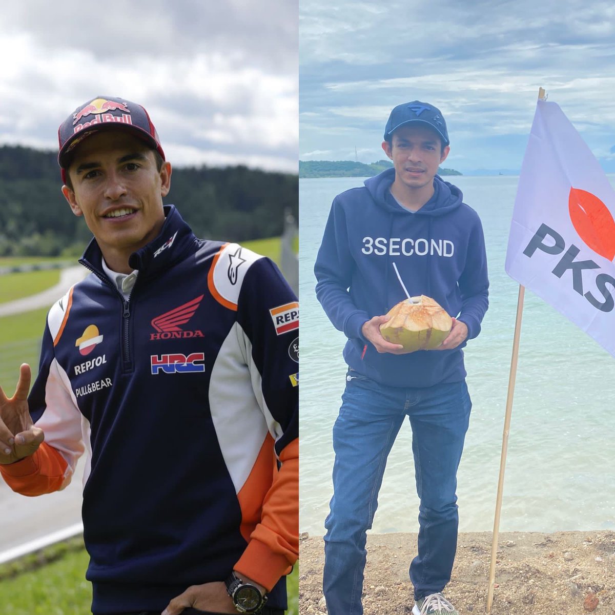 Hello MotoGP fans. Find similarities and differences between Marc Marquez from Spain &amp; Indonesia. The best 100 commentators will get a Mandalika T-shirt. Hope <a href="/marcmarquez93/">Marc Márquez</a> will get well soon. Don't forget to follow, like &amp; send your address. <a href="/Gamal_Albinsaid/">dr. Gamal</a> <a href="/MarcMarquezFaan/">Marc Márquez Fans✊</a>