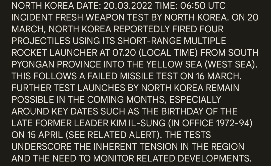 scan_sky's tweet photo. A North Korea 🇰🇵 Related L-Band ACARs Message 🛰 Regarding More #NorthKorea 🇰🇵 Weapons Launches.
This Time From Some Sort Of Short-Range MLRS System, Into The Yellow Sea 🌊 From The #Pyongan Region. https://t.co/rJrl37zbUe
