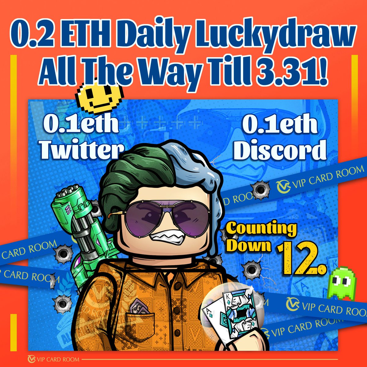 vipcardroom's tweet photo. 🚀🚀𝐃𝐎𝐔𝐁𝐋𝐄 𝐆𝐈𝐕𝐄𝐀𝐖𝐀𝐘🚀🚀
💯We are giving out 0.1ETH every day on discord AND twitter. 💯 

1⃣To Win 0.1ETH on Twitter
✅ Follow @vipcardroom
✅ ❤️ &amp; RT
✅ Tag 3 Friends

2⃣Join👉 https://t.co/b6GQ5bCvfo
 to DOUBLE THE CHANCES of winning! 
#NFTGiveaway #opensea https://t.co/LwNRu1yXk1