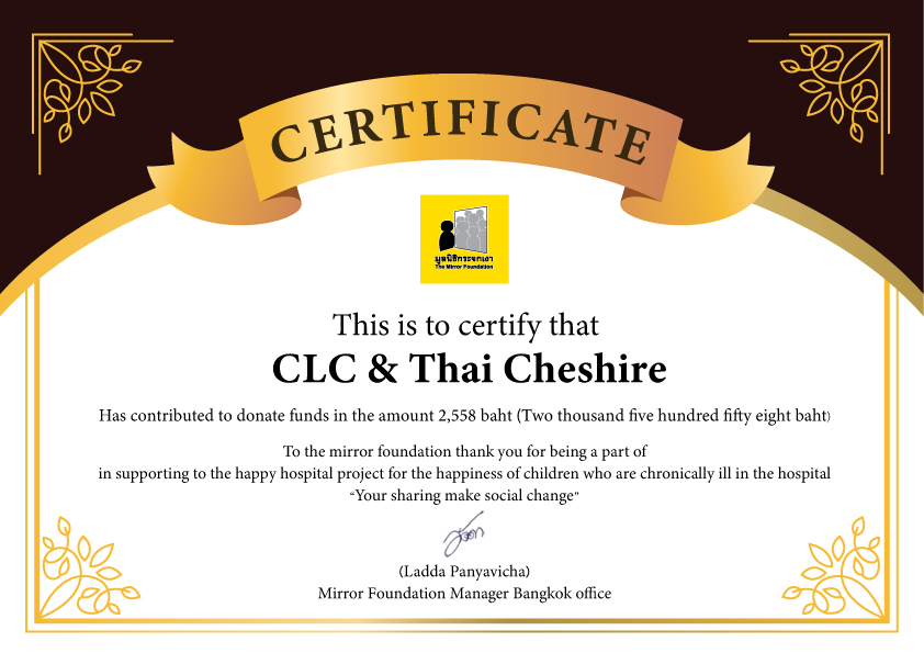 Mirror_org's tweet photo. ขอขอบคุณผู้บริจาคในนาม CLC &amp; Thai Cheshire
เนื่องในโอกาสครบรอบเดบิวต์ 7 ปี

โดยมอบทุนทรัพย์ให้กับทาง
ศูนย์ข้อมูลคนหาย จำนวน 2,558บาท
โรงพยาบาลมีสุข จำนวน 2,558บาท
รวม 5,116 บาท เพื่อสนับสนุนภารกิจทางสังคม
#7YearswithCLC  #CLC https://t.co/1S5DsE1iU4