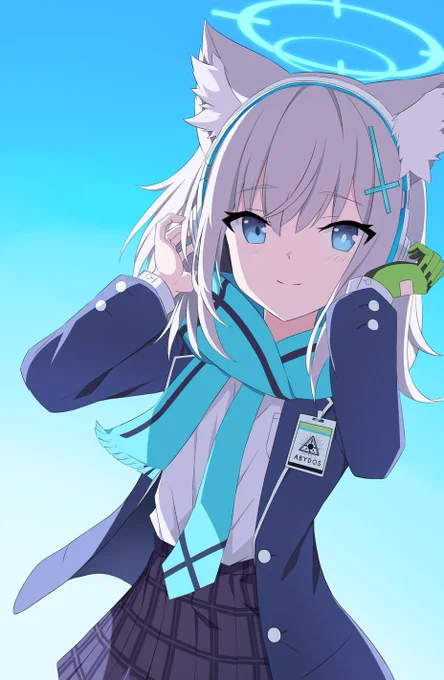 サントラのヘッドホンしてるシロコ
#ブルアカ 