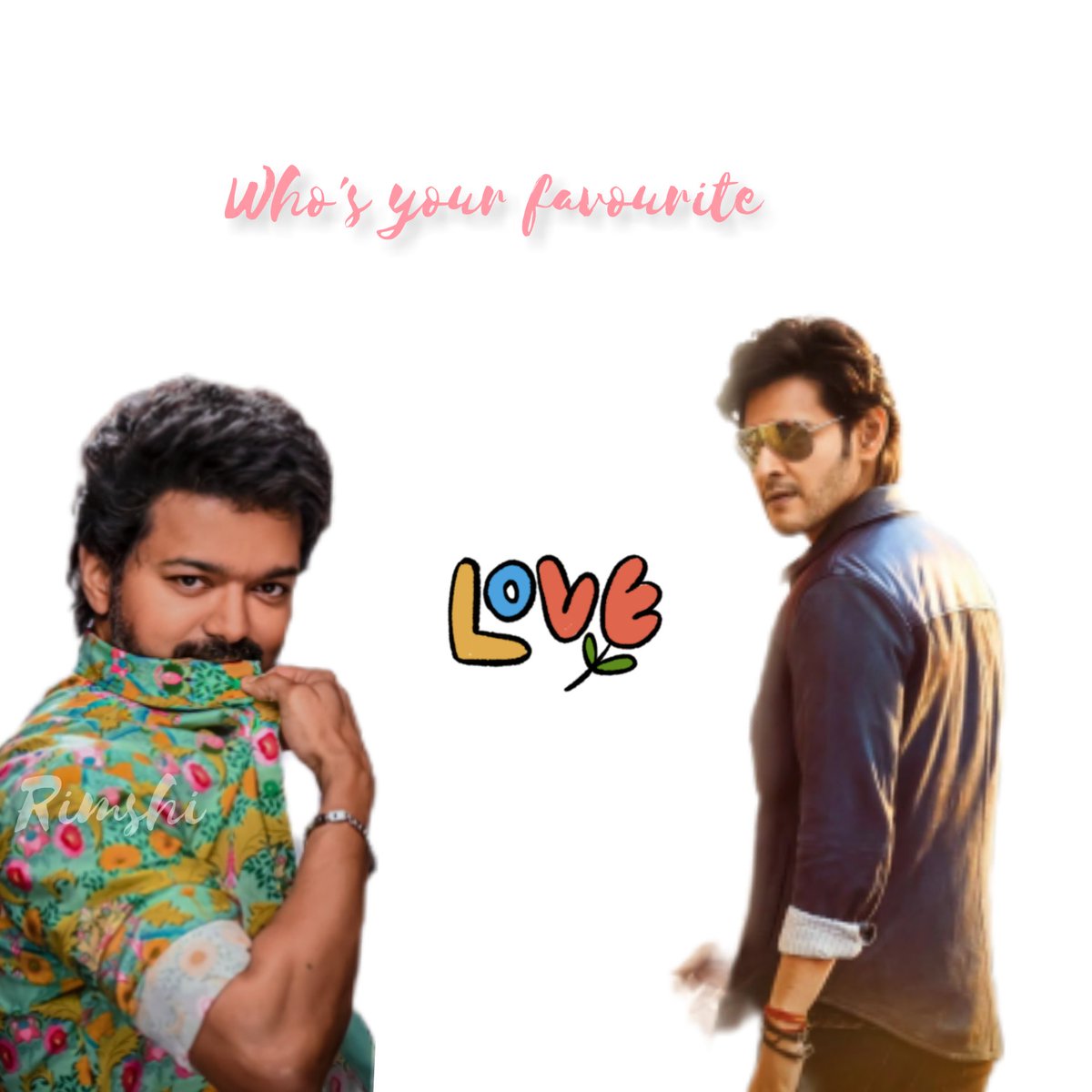vijay_rimshi's tweet photo. Who's your favourite 😍😎
#ThalapathyVijay
#beast
#JollyOGymkhana
#SVPOnMay12
#PennyPromo
#MaheshBabu𓃵
@actorvijay
@urstrulyMahesh
Only Fan Base No Competition 🙅 https://t.co/5c40B3cXsV