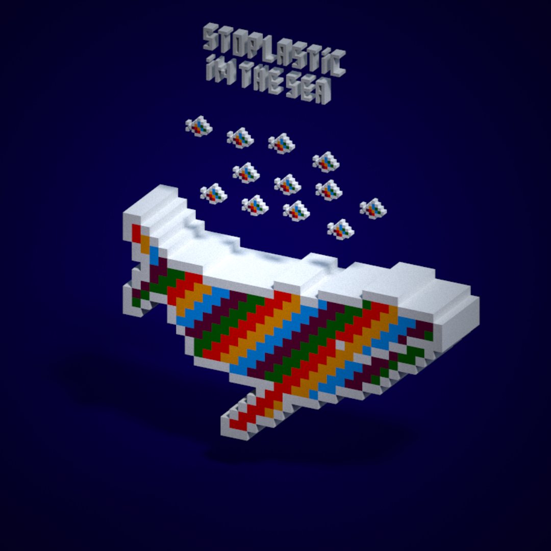 nft_omb's tweet photo. #whales 
#StopPlasticPollution
#oceanphotography 
#pixelphotography 
#magicavoxel https://t.co/N6tg5L5zEh