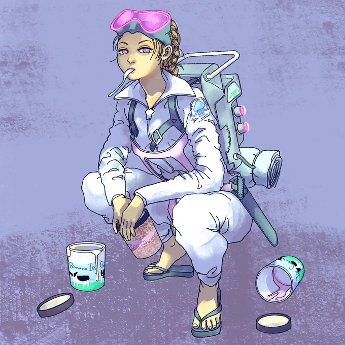 くらげ型潜水艇専属海洋学者。シーフードは食べない、アイスクリーム好き。#イラスト #女の子イラスト