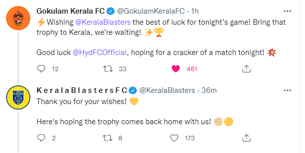 LejoeJk's tweet photo. Happy to See the Love among these two Clubs

Let Football Win

#YennumYellow #KBFC #KBFCTwitterfamily #KBFCAlways #ISL
#BacktheBlaster
#WithKBFCnomatterwhat https://t.co/gDpfd5VydL
