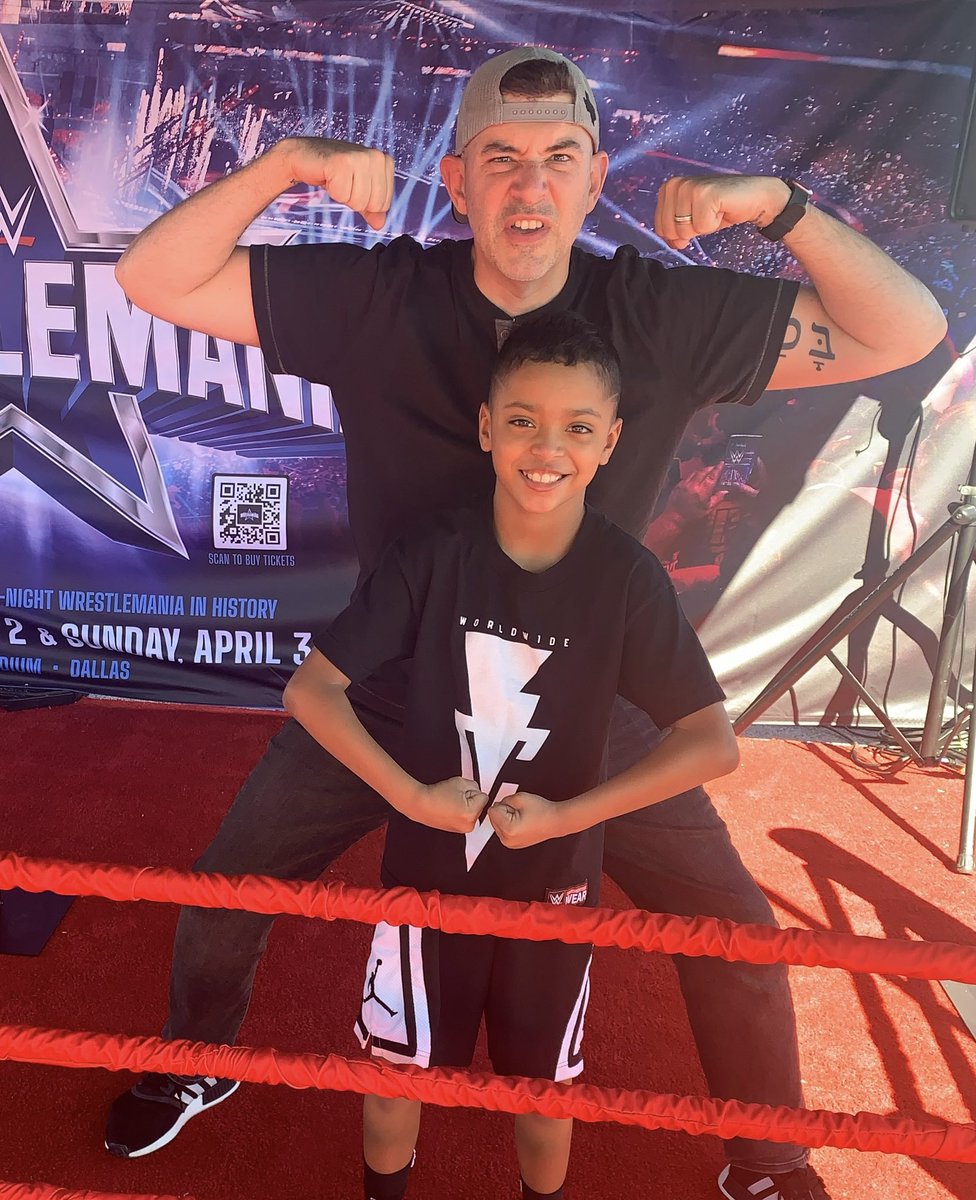 franknichols's tweet photo. God is making my son @IsaiahDNichols an amazing little man but anytime he needs a tag team partner I’m there! #ILoveMySon #ProudDad #WWERingside https://t.co/uF1LudFThJ