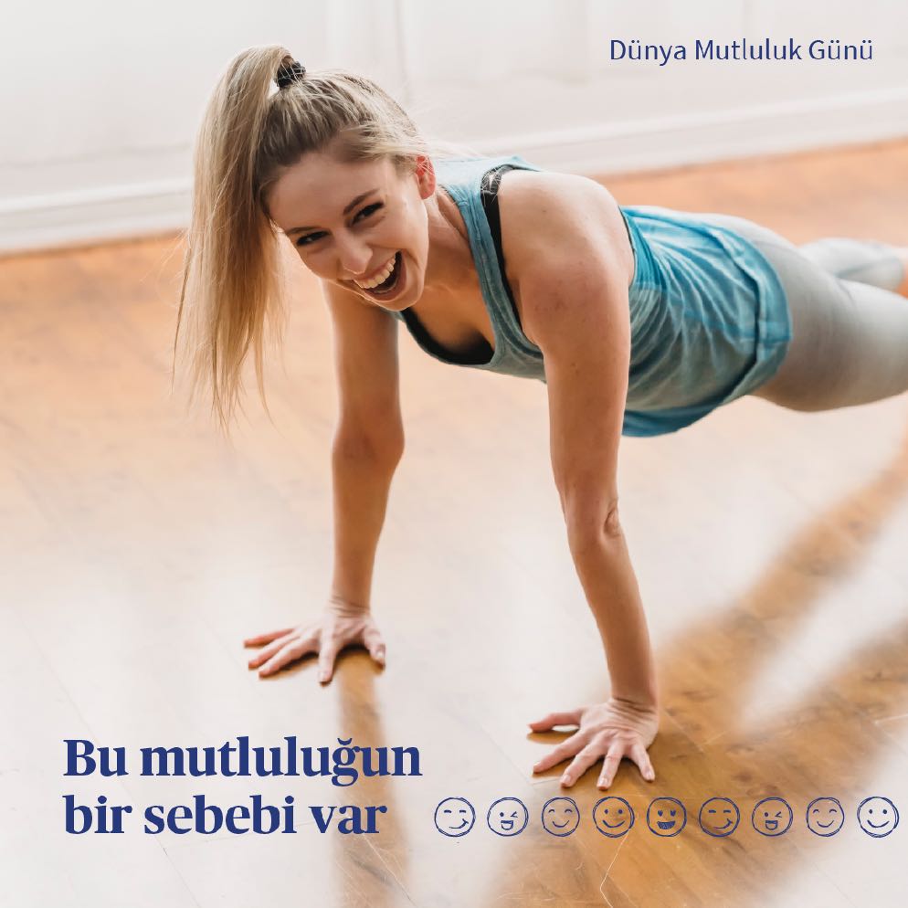 AXA_Turkiye's tweet photo. Kısa süreli bir egzersizin bile mutluluk üzerinde büyük etkisi vardır. Yapılan araştırmalara göre haftada 1 veya günde 10 dakikalık egzersiz yapan insanlar, hiç yapmayan insanlara göre daha neşeli olma eğilimindedir. https://t.co/6JBFjzMBwX
