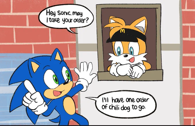 "May I take your order?" 🍟🍔

#SonicMovie2 #SonicTheHedgehog #Tails #McDonalds 