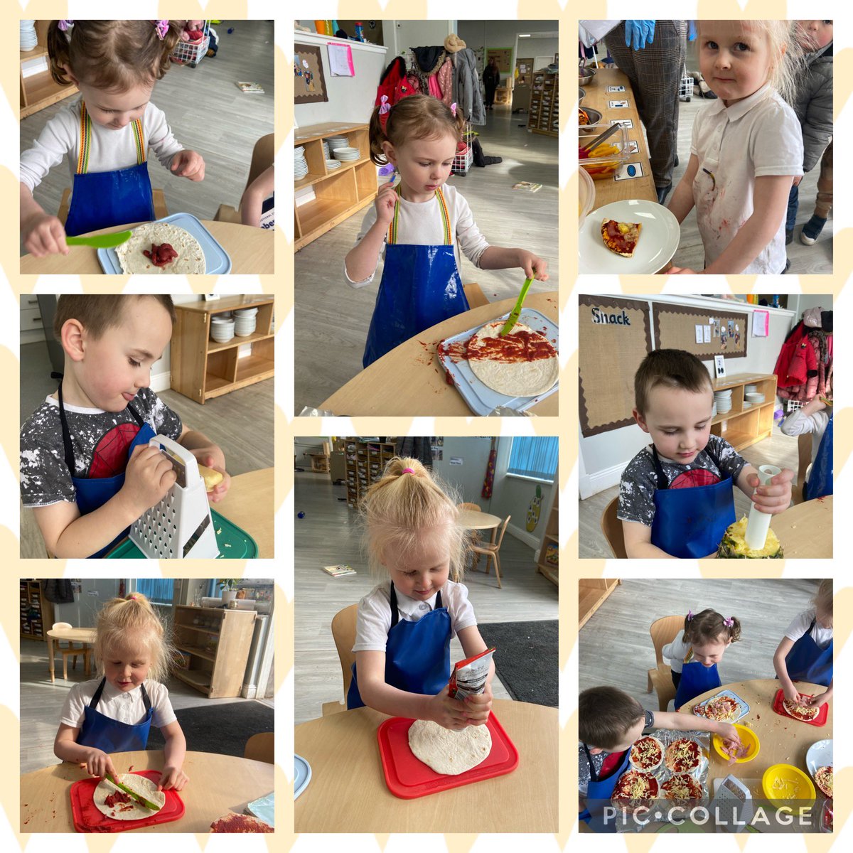 missallanBPS's tweet photo. Our little chefs have been helping to prepare snack and lunchtime larder options 👨🏼‍🍳 

Some of the foods we have tried this week include: stir fry noodles with curry sauce, homemade potato wedges and wrap pizzas with different toppings food 🍜 🍕 #marvellousmealtimes @beanxnursery https://t.co/Muc3QwcACc