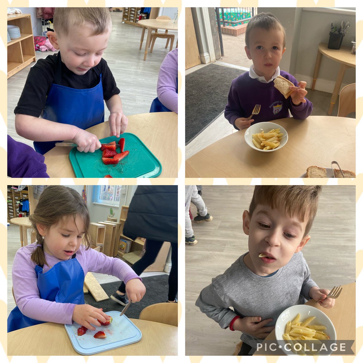 missallanBPS's tweet photo. Our little chefs have been helping to prepare snack and lunchtime larder options 👨🏼‍🍳 

Some of the foods we have tried this week include: stir fry noodles with curry sauce, homemade potato wedges and wrap pizzas with different toppings food 🍜 🍕 #marvellousmealtimes @beanxnursery https://t.co/Muc3QwcACc