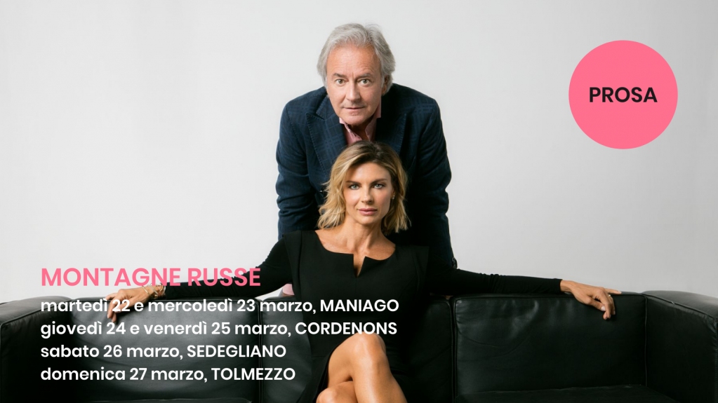 ertfvg's tweet photo. Da martedì a domenica sei serate in #FVG con MONTAGNE RUSSE pièce di Eric Assous con #CorradoTedeschi e #MartinaColombari | produzione @ContradaTeatro  | info 👉 https://t.co/8icoG0IDPH https://t.co/5MJ6OLuCRb