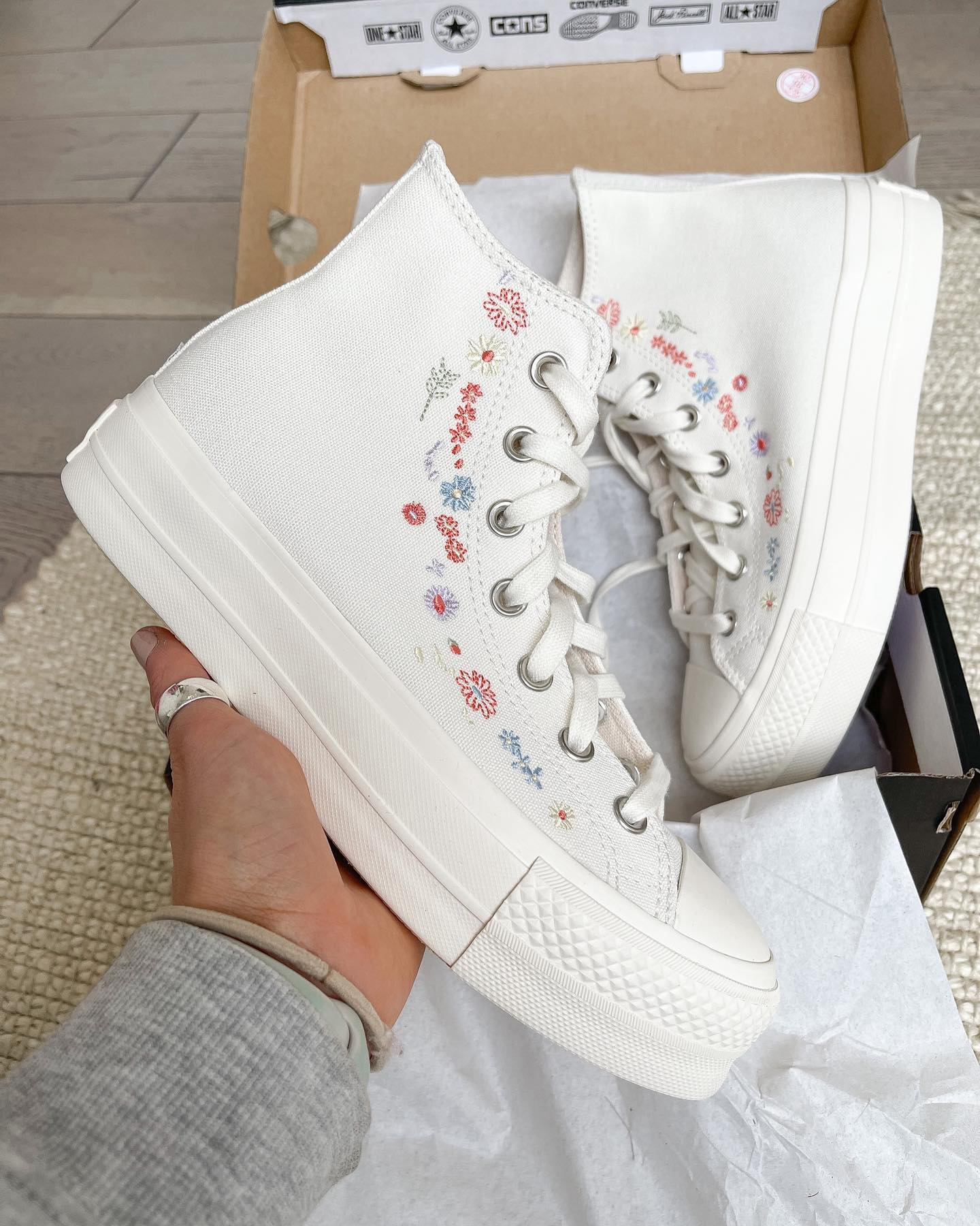 Courir converse blanche sale