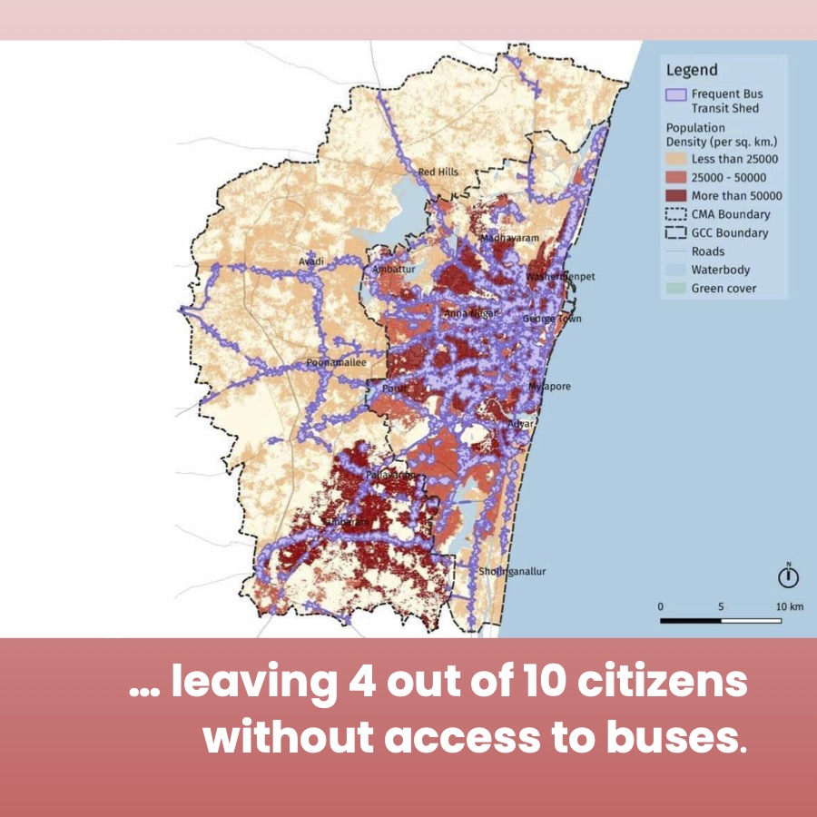 ashwathy_d's tweet photo. Why is this important?
#Chennai, has only half the bus fleet it needs leaving 4 out of 10 citizens without access to buses. The situation only gets worse when we look at the top 8 cities. We need 15600 buses in total to ensure #publictransport for all. https://t.co/rmYtPXM7yE