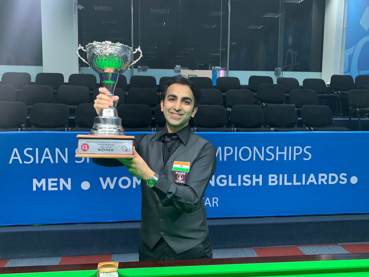 PankajAdvani247's tweet photo. ASIAN BILLIARDS CHAMPION 🏆
Delighted to win my 12th Asian and 41st international title!This isn’t a quadrennial event, it tests you every single year, every single match! It may not be considered a major achievement in Indian sport but it took me years of hard work to get here��️ https://t.co/GhuTNVSgyV