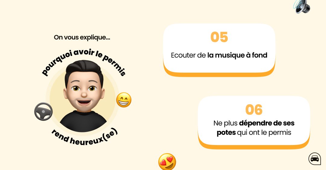 Lepermislibre's tweet photo. Et vous, quel est le petit truc qui vous rend heureux(se) ?  😁 #Lepermislibre #JourneeMondialeDuBonheur #autoecoleenligne #permis #permisdeconduire #codeenligne #codedelaroute #InternationalDayOfHappiness https://t.co/AjU7y6iZAE
