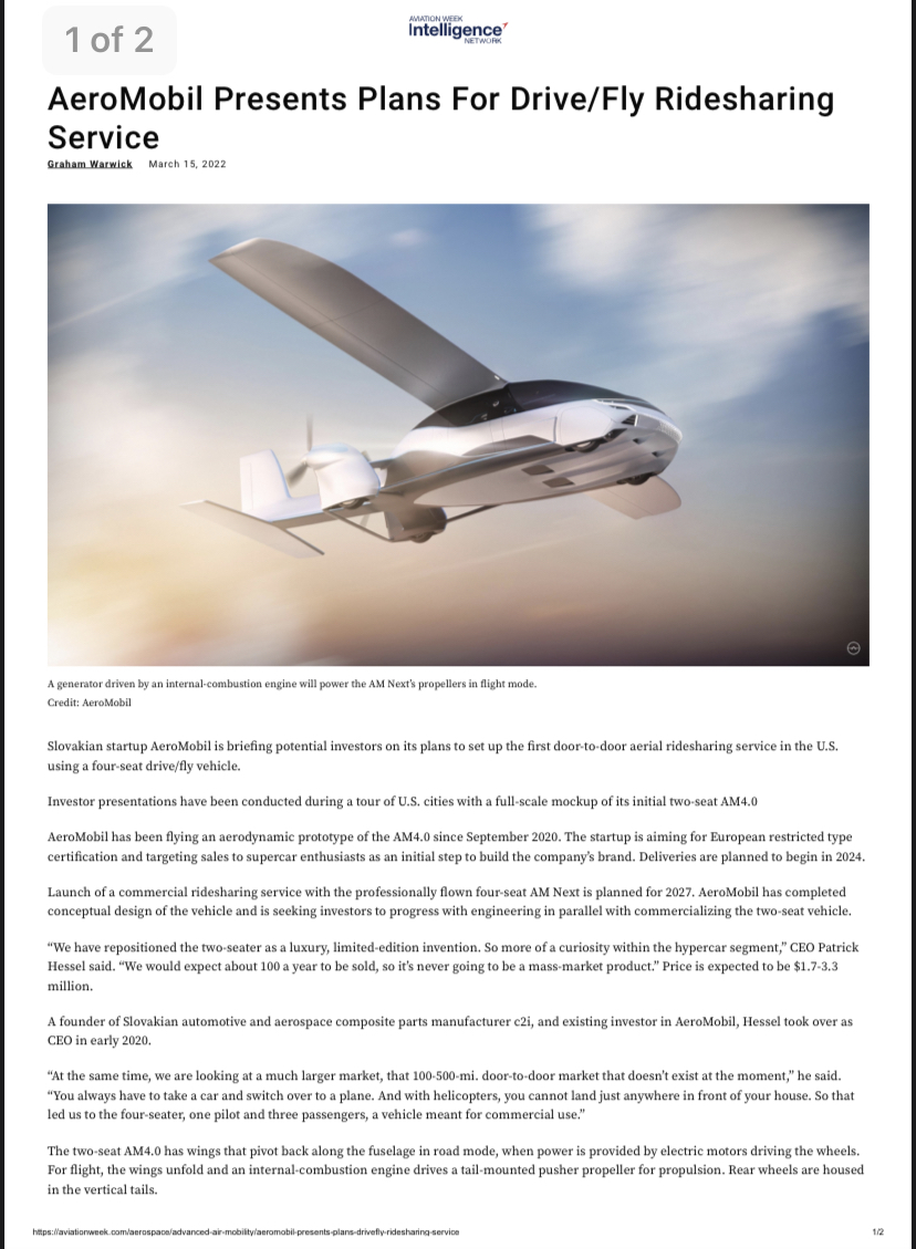 AeroMobil tweet media