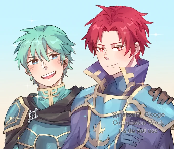 Commission for @FehJoe of Seth and Ephraim 
Thank you so much for your patience and support😭🙏 