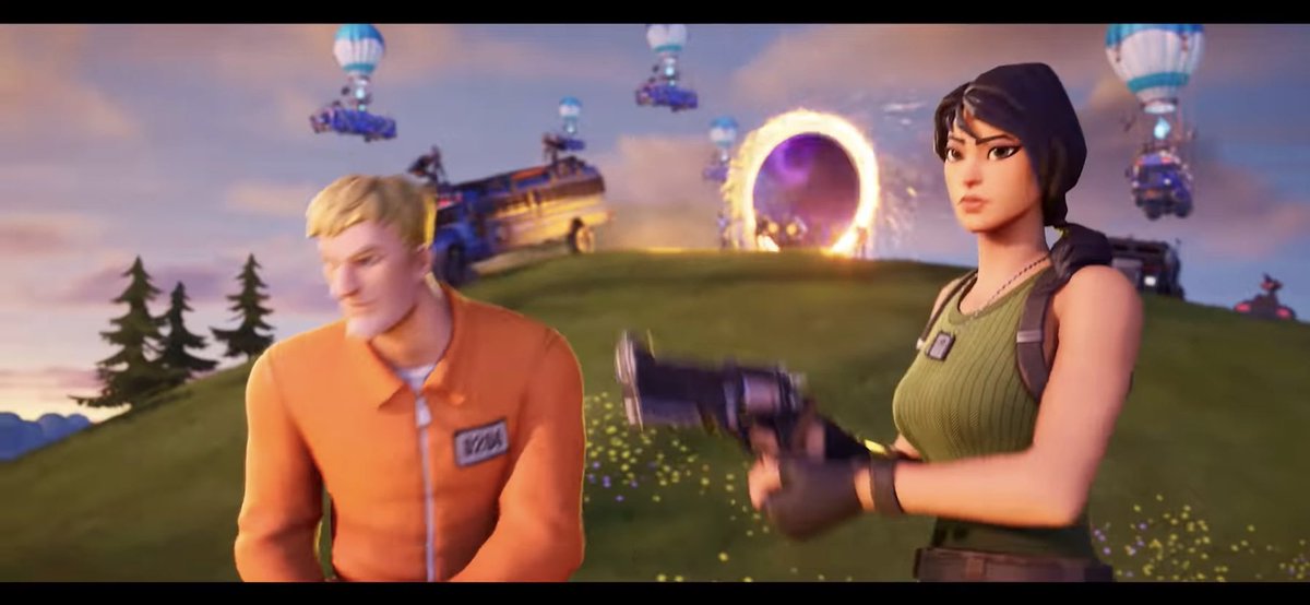 SpiderMateo919's tweet photo. YES YES Headhunter was in another BP trailer!!!!! Here are some shots of my Queen #FortniteSeason2 #fortnite #season2 #headhunter #agentjonesy #FortniteChapter3Season2 #xbox #FortniteArt https://t.co/YdMzazQ2Aq