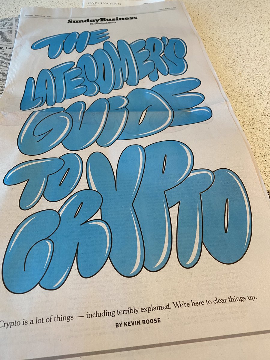 SonjuiKumar's tweet image. Ok Ok I’ll read it but what’s up with the comic book font ⁦@nytimes⁩ #cryptofordummies