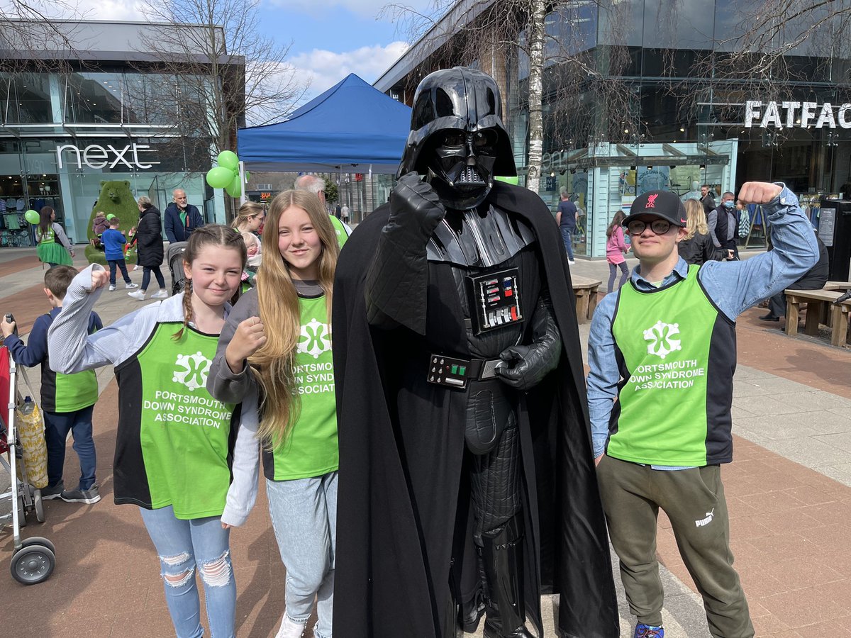 Shoppers held their breath as the @ukgarrison were deployed @WhiteleyShopping to ensure crowd control at our T21 awareness sponsored walk! The #UKGarrison drew big crowds & generous donations! Thanks to all who supported! #ukgarrison #starwars #vader #TIEFighterPilot #Sandtrooper