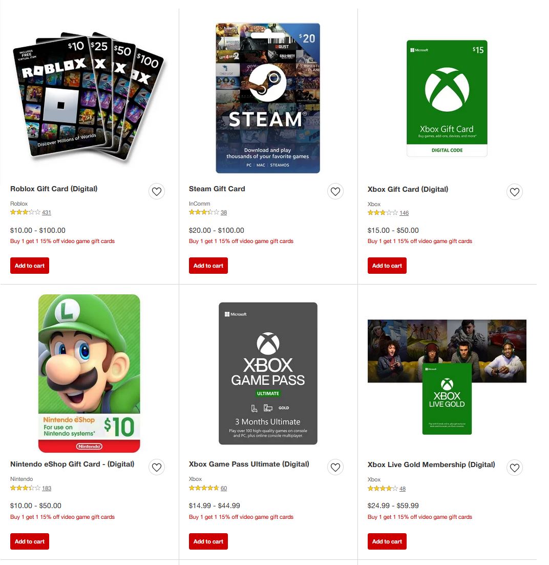 Xbox Gift Card - (digital) : Target