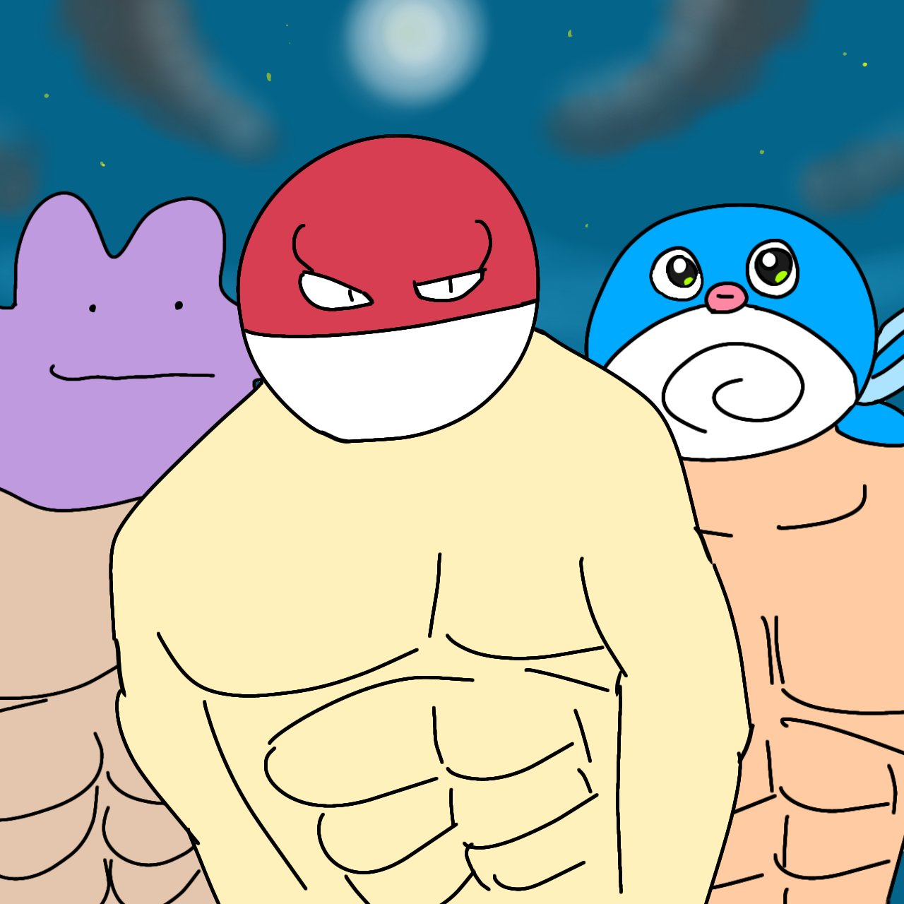 はちたろー 世界怖いものランキング第8位 夜中のマッチョ Rkgk ポケモンイラスト ポケモン絵描きさんと繋がりたい だがこのイラストじゃ繋がれないだろう T Co 42wuk1jlji Twitter