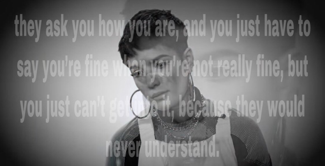 Halsey :
'there's a drive music video'
'there's a solo version of die for me'
'there's a song in french'
'i wrote a song for my brother'
'there's a nightmare Tatu version'
'i wrote a new possible radio hit'
.........but I'm not releasing any of these.

Us: