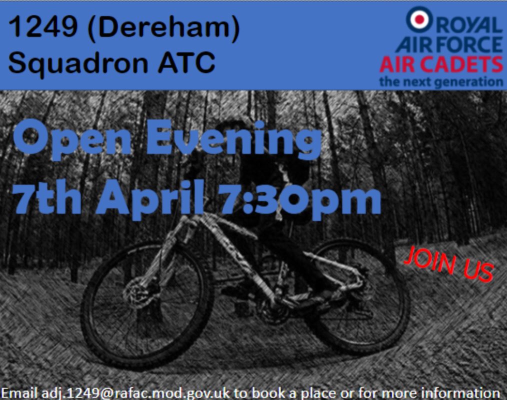 OPEN EVENING-7th APRIL 
Come down and join us for a talk from our OC followed by an opportunity to look around and talk to cadets.