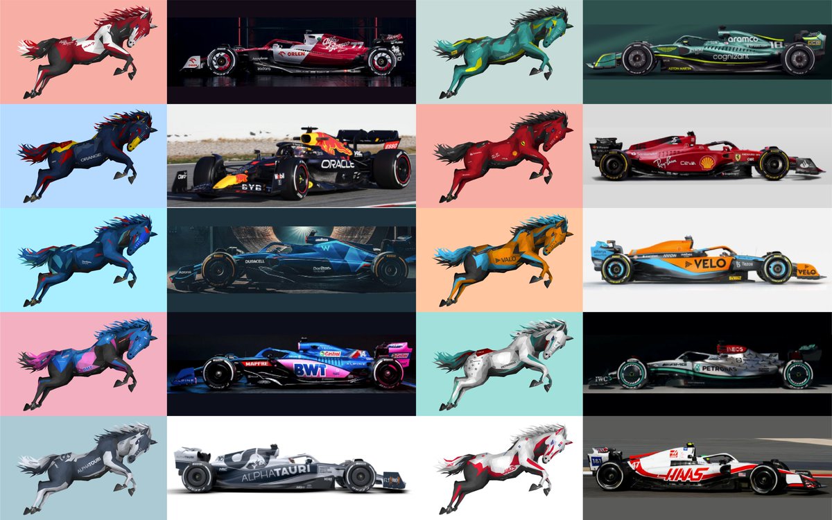 Mirrored_Studio's tweet photo. every polygon on HorsePowerFormula horses is Carefully Designed to Map&amp;Match the gorgeous F1 racing car from all F1 teams.

Tame the wild horses - https://t.co/dESvKbWX8o

#NFTs #NFTCollection #NFTCommmunity  #nftart #NFT #nftcollector #NFTartist #NFTProject https://t.co/fwPYrqhMnp