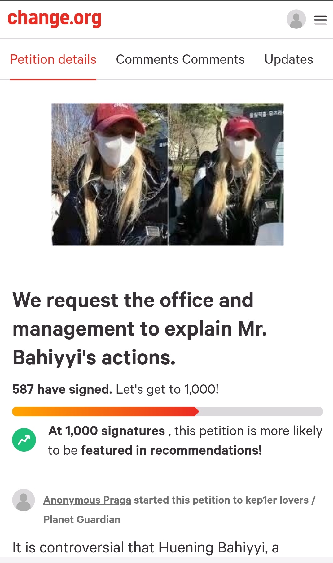Petition ·  EXPLAIN ·