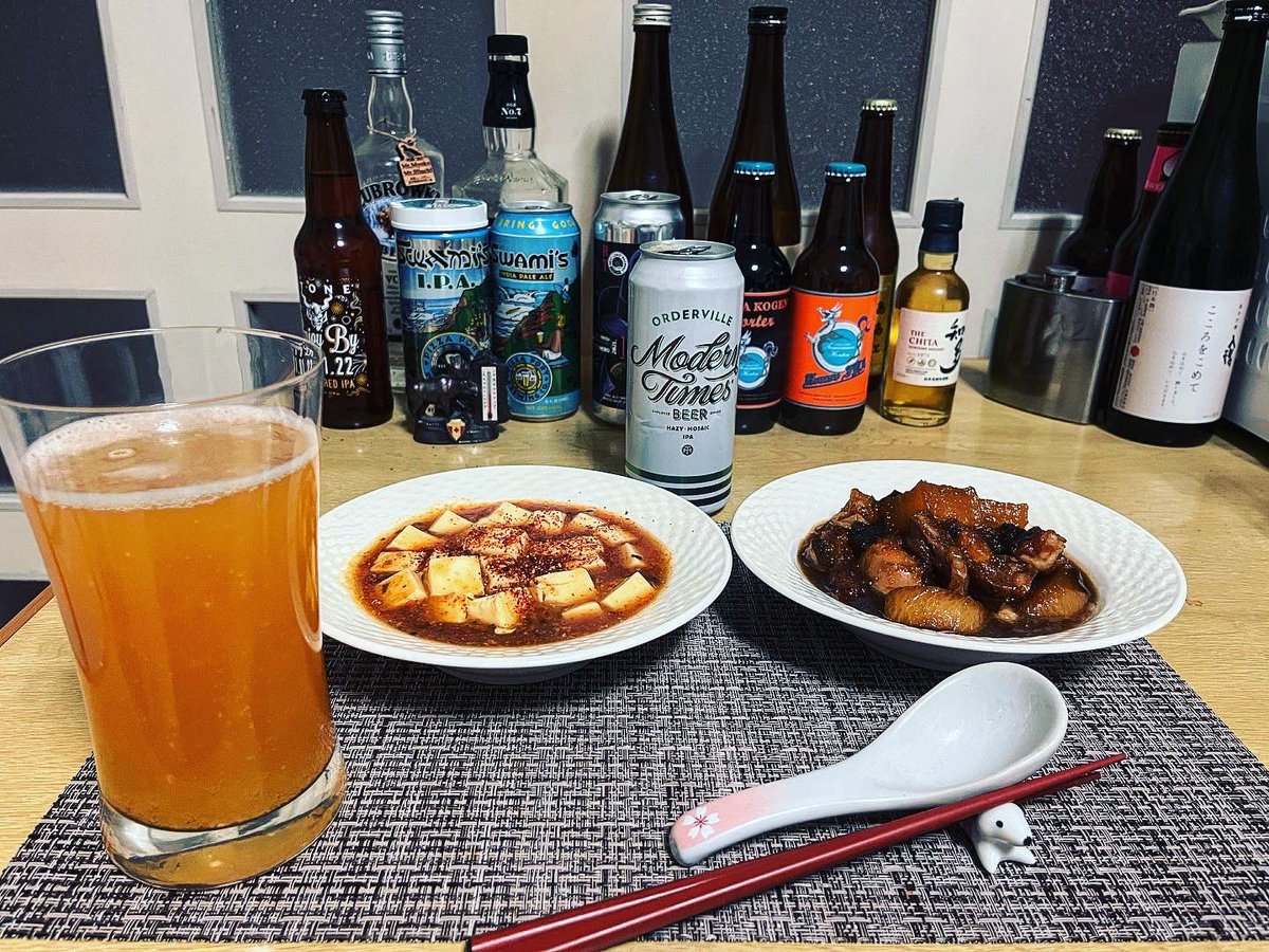 KsVacation's tweet photo. Orderville Dinner #じーにょメシ #豚なんこつの甘辛日本酒煮 #麻婆豆腐 #orderville https://t.co/qDgOx24Mmg