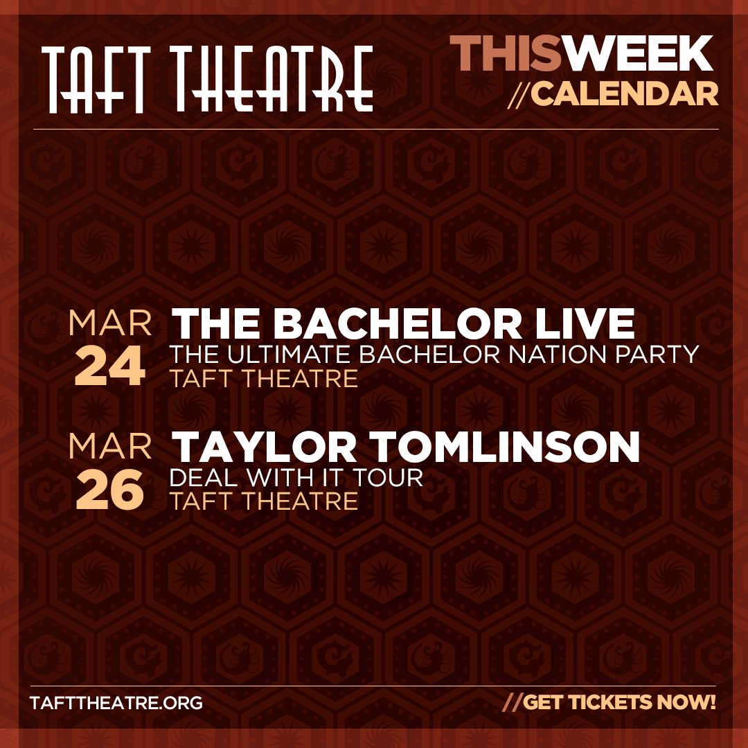 TAFT THEATRE on Twitter: "Comedy and TV take over Taft Theatre this