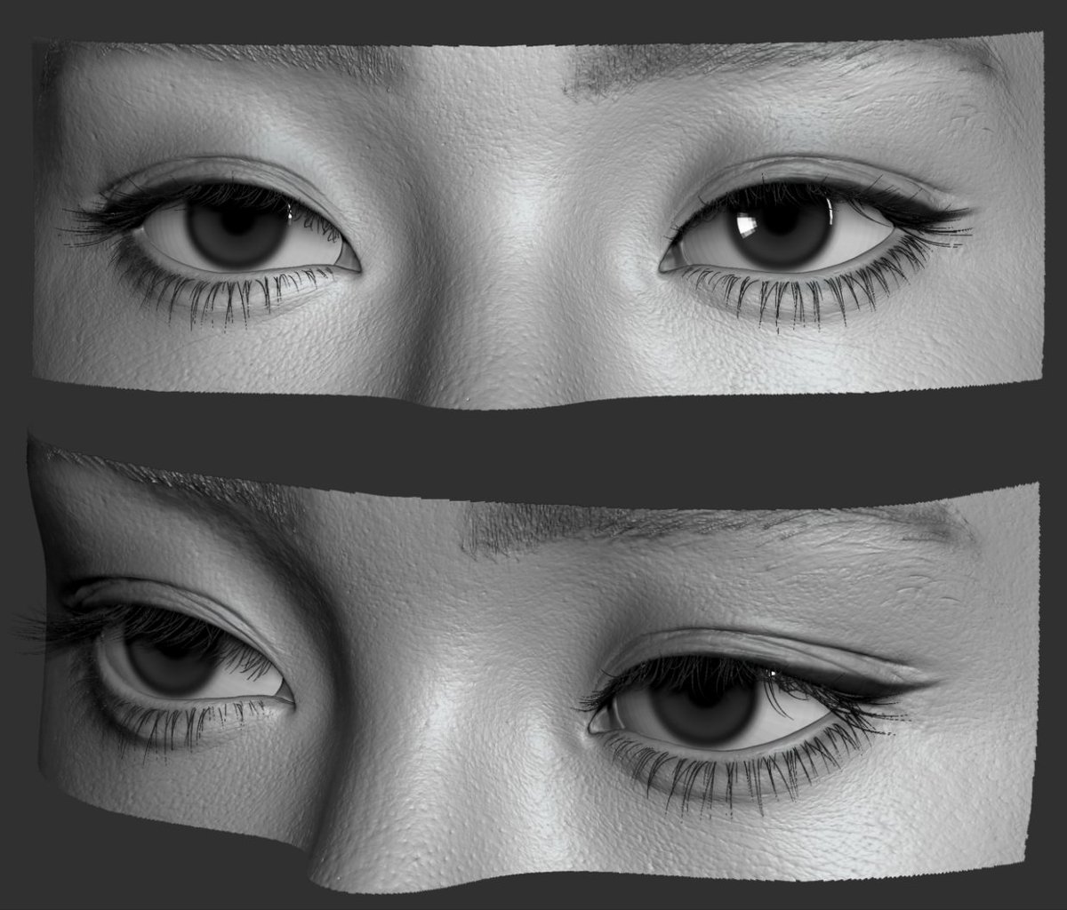he_licon's tweet photo. 판매용으로 만들어 보고 있는 속눈썹 세트.
저렴한 가격에 올릴건데 생각보다 시간과 공을 너무 많이 들였다..

#Anatomy #art #virtual #nft #Metaverse #zbrush #eyelashes #eyes #asset https://t.co/3vE9p0yngV
