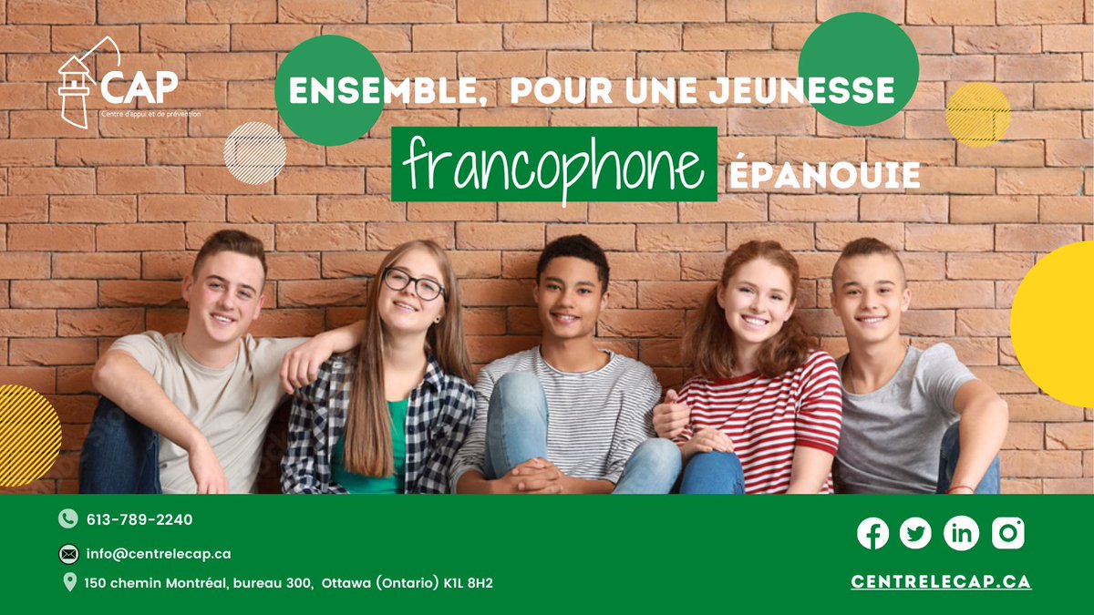 Le_CAP_ON's tweet photo. Aujourd'hui nous célébrons la Journée internationale de la #Francophonie sous le thème «La Francophonie de l'avenir». Le CAP est là pour continuer de contribuer à l'épanouissement des jeunes #francophones 💚🤍 
#ONfr 
@acfoOttawa @MIFORLEANS @MonAssemblee @rsifeo @cmfoottawa https://t.co/jGbztWMiSB