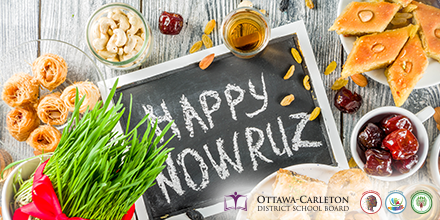OCDSB's tweet photo. Wishing a happy Nowruz to all the #OCDSB families who are celebrating today! https://t.co/rQ3myuBYe8