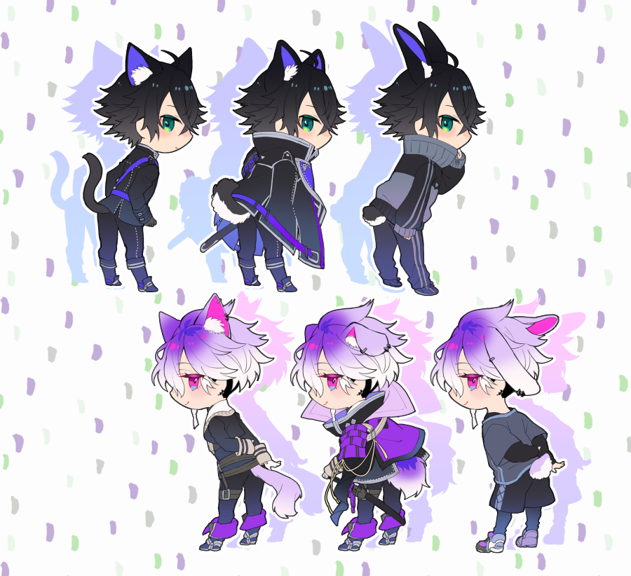 「🐈‍⬛🐕🐇 」|シロエのイラスト