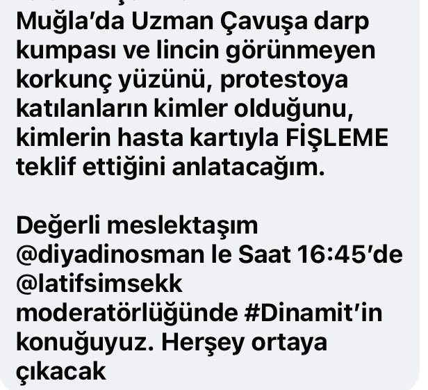 Değerli Ulusal basın bu olayı tüm yüzüyle bilen benim anlatacak olan yapılan tehditleri belgeleriyle gösterecek olan konuşma hakkı olan benim kendi kendinize değil beni çağıracaksınız <a href="/beyaztv/">BEYAZ TV</a> <a href="/ntv/">NTV</a> <a href="/showanahaber/">Show Ana Haber</a> <a href="/startvhaber/">Star Ana Haber</a> <a href="/cnnturk/">CNN TÜRK</a> <a href="/Haberturk/">Habertürk</a> <a href="/trthaber/">TRT HABER</a> #3600VeKadroUzmÇvşaHakdır