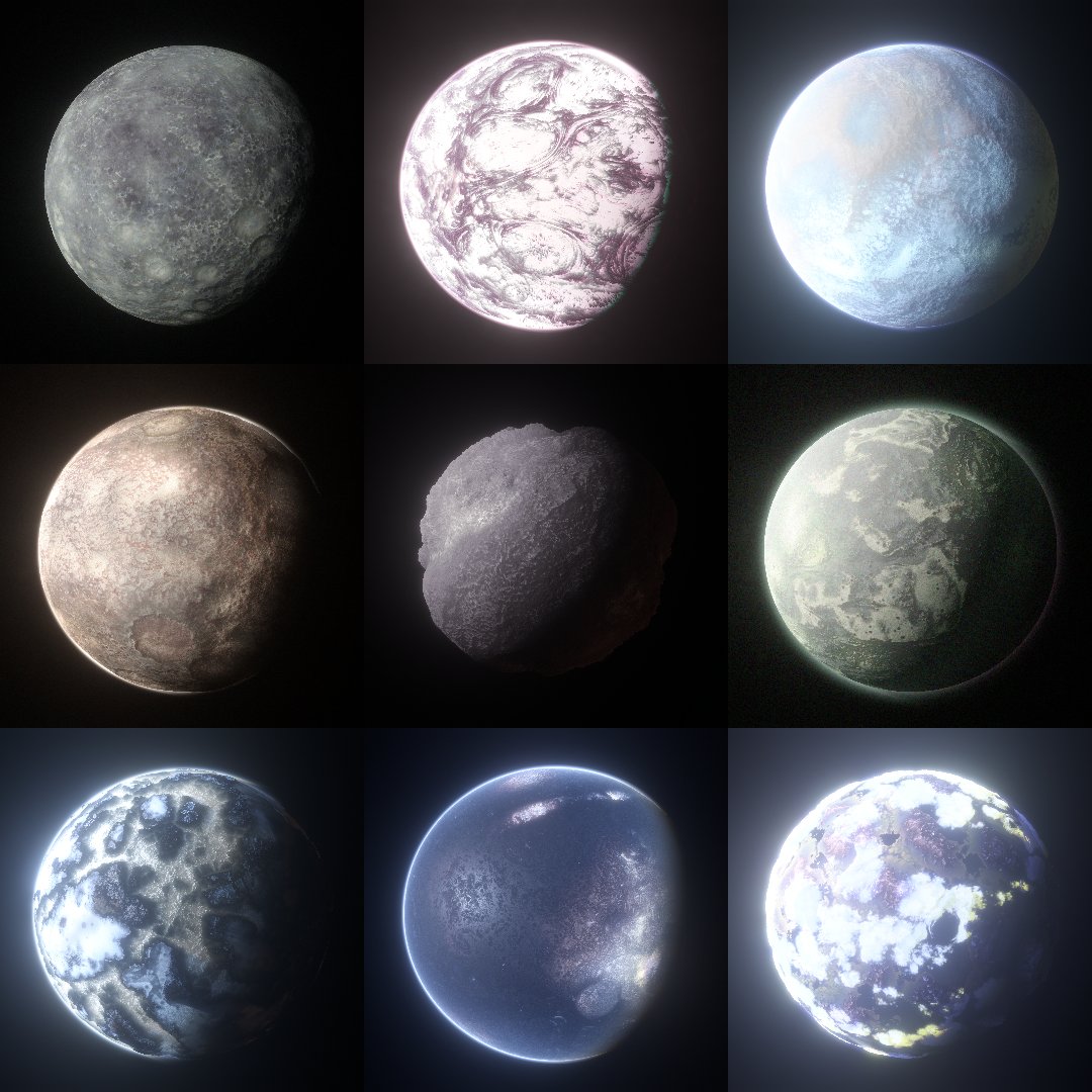 Astrare_Art's tweet photo. Another 9 animated planets dropped to #CelestialGems #SpaceArt collection on @objktcom this week.
https://t.co/T6qnGjzGrq
#CleanNFT #tezos #3dart #ProceduralArt #Space #NFTdrop https://t.co/pyeLJr3NRu