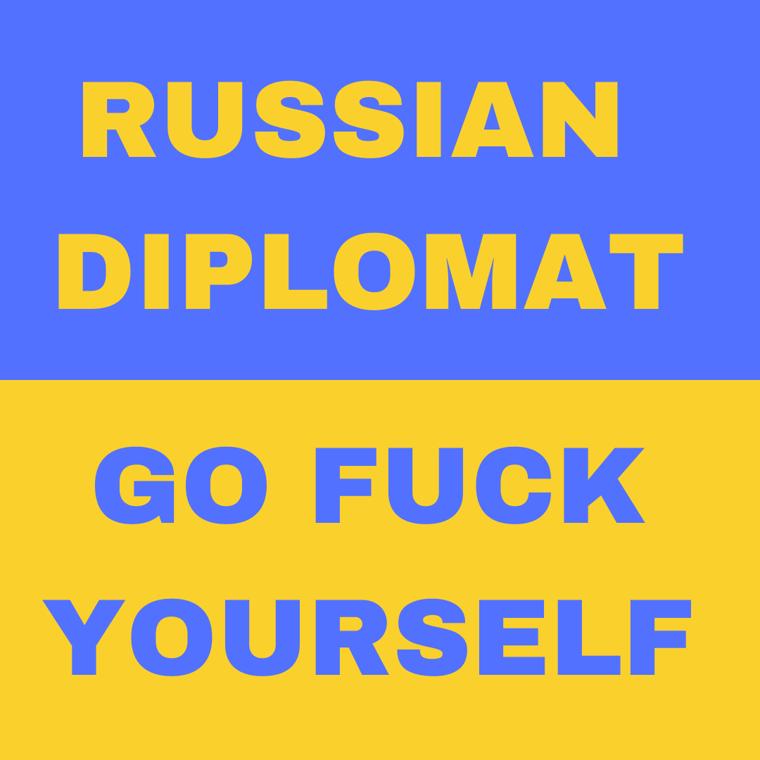 IndigoGRITS's tweet photo. @RussianEmbassy Oh look, spired with the colors of Ukraine. https://t.co/71nfR54zHl