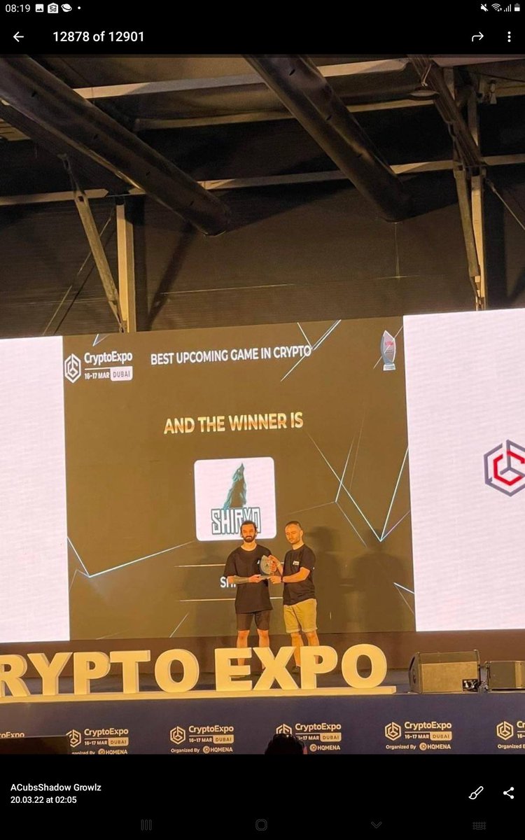 THWAITSMAINTEN2's tweet photo. @nitroleaguegame @themotleyfool Shiryo wins best upcoming P2E game at Dubia Crypto Expo! https://t.co/kebxNuBabQ