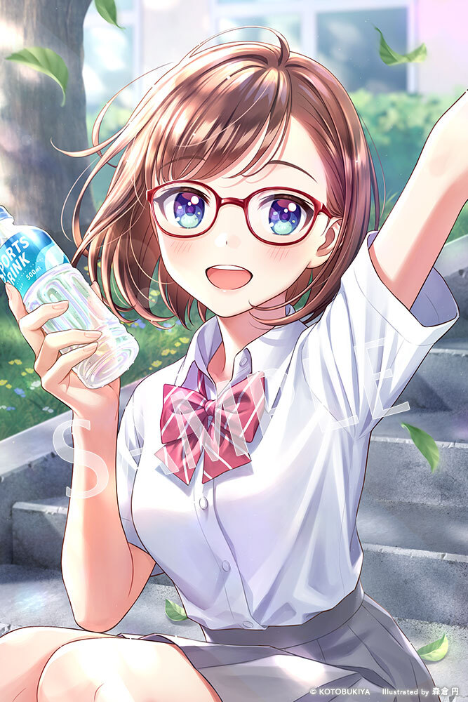 創彩少女庭園 公式 小鳥遊 暦 令法高等高校 夏服 森倉円さん Morikuraen 描きおろしのパッケージイラスト公開です スポーツドリンクを片手にこちらへ微笑みかける暦ちゃん 夏の暑さも吹き飛ばすようなさわやかなイラストですね 創彩少女庭園