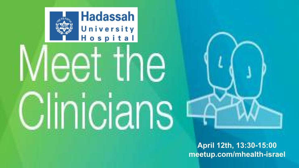 levshapiro's tweet photo. In-peson event: April 12th, @Hadassah Medical Center, Jerusalem- Meet the Clinical KOLs https://t.co/sV9lkTbO9O
#medtech #healthtech #biopharma #startups #clinicalresearch @IBM @gilmaytal #alphazone #biohouse @orlys #WatsonIoT https://t.co/Ai4Vh3DaHn