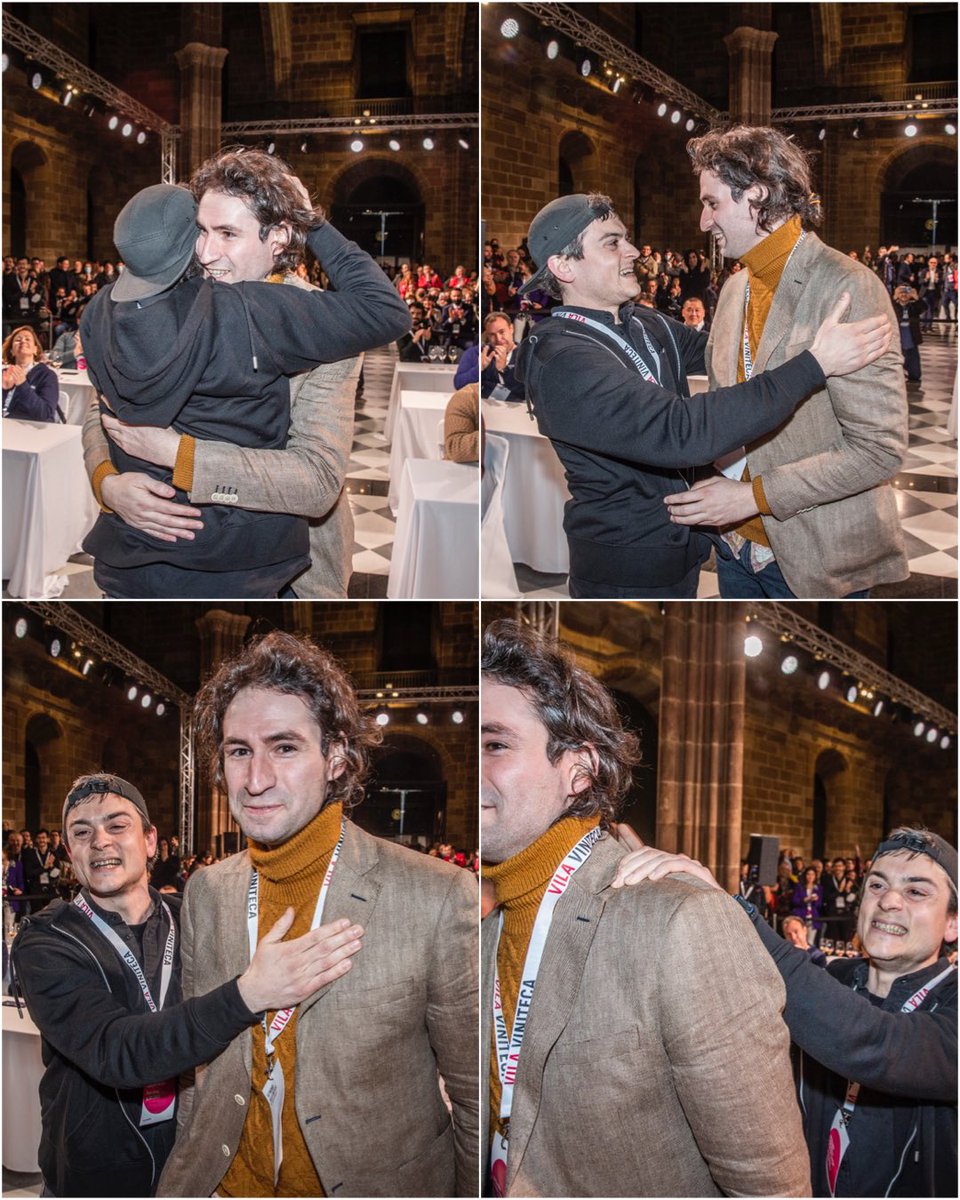 vilaviniteca's tweet photo. Hoy hace una semana que Alberto Ruffoni y Boris Olivas se proclamaban ganadores del 14º Premio Vila Viniteca de #cataporparejas https://t.co/RZu6aaeuBk https://t.co/kpuO9CmlyL