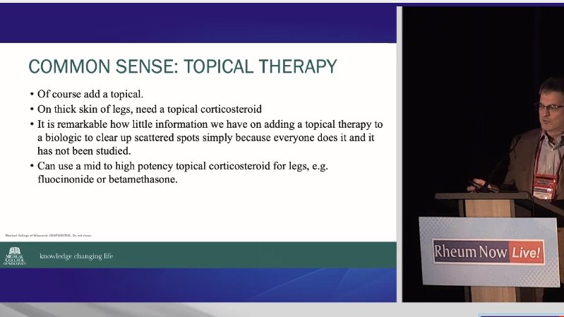 'Going to a dermatologist is like going to a bagel shop, you're gonna get a 'smear'' - Dr. K Gordon #RNL2022 on use of topical corticosteroids as a tool that we should not forget for pts w/#psoriasis