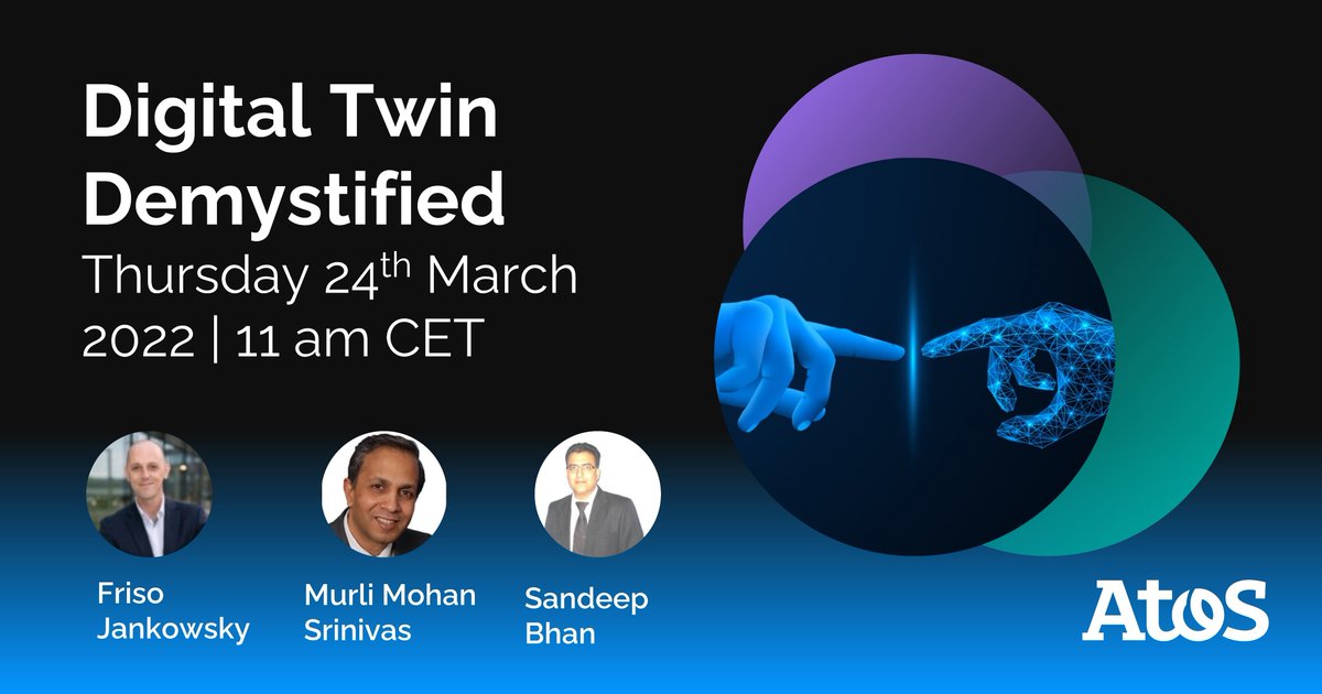 Atos's tweet photo. 📅 Join us for this #LinkedLive session where our speakers will share insights and real life examples on how #DigitalTwin can drive business value in your organization.
Block your calendar now! ▶️ https://t.co/03FSYf0aN5
#SustainableEnergy #DigitalPlatform #DigitalThreads https://t.co/j4P3u94h3H