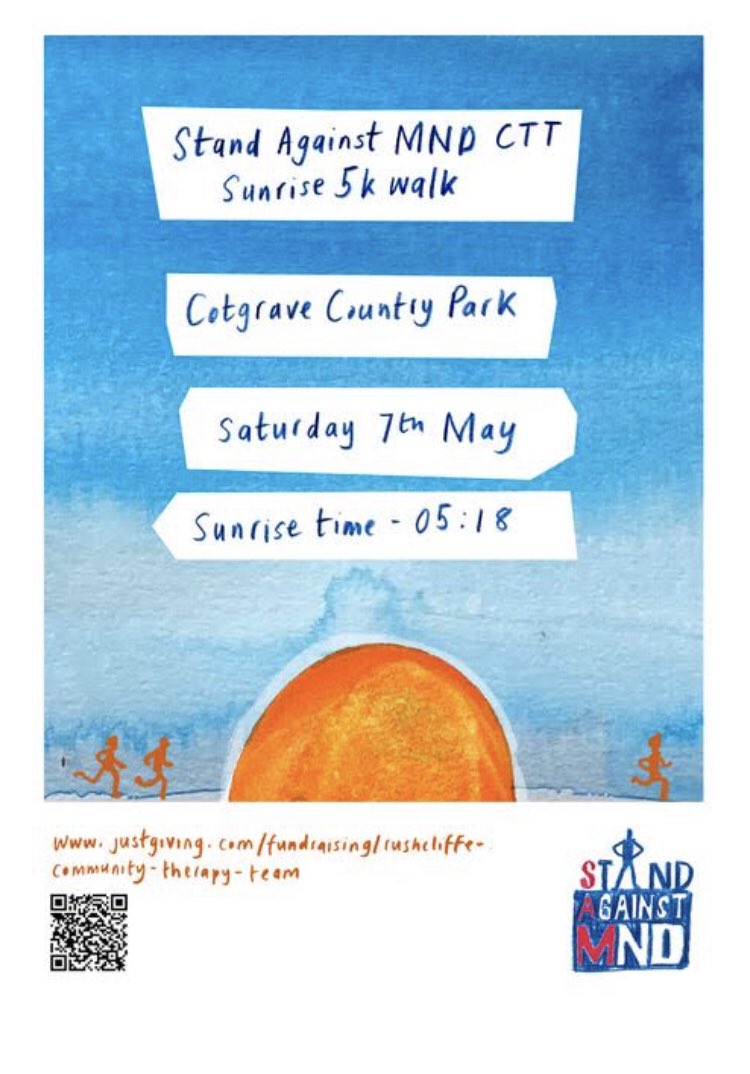 critchleyanna's tweet photo. The Rushcliffe Therapy Team are shaking our virtual charity buckets  🪣 ! On May 7th we will be setting our alarms before dawn to complete a sunrise 5k walk in aid of @StandAgainstMND Please will you sponsor us 🤩 @Ot75Tracey @CorlettClair @cefenton @MichGrainger @LynneFo89214283 https://t.co/scsSfJeIn0