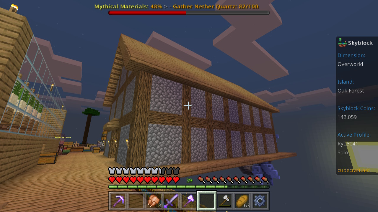 Ryo Minecraft マイクラ マインクラフト Nintendoswitch Cubecraftのスカイブロックで倉庫を作ったはいいが こんなにアイテムしまうわけなくねと思っていた時期がありました T Co K4gcktbjdd Twitter