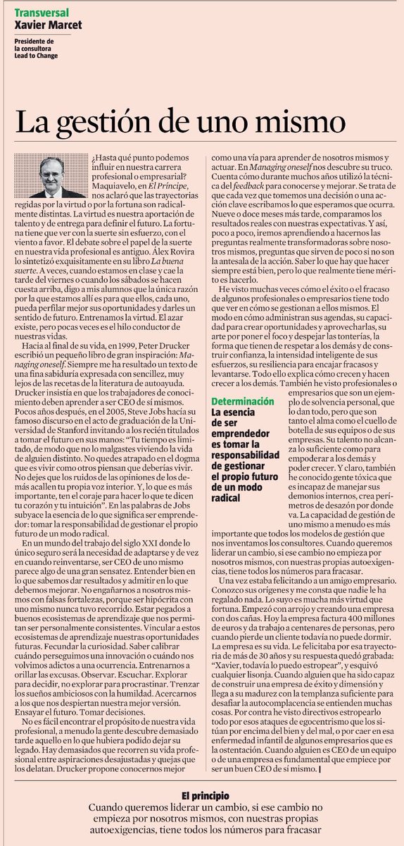laquedijono's tweet photo. El cambio empieza en uno mismo

Lo único seguro es la necesidad de adaptarse y reinventarse

Conocerse es clave: entender, observar, definir, prototipar, adaptar, romper las barreras y definir el plan #InnovaMe 

Reflexión, estrategia y acción. Oh yeah!

Gracias @XavierMarcet https://t.co/op2TR5JBJy